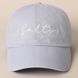 Fashion City - Salty Lettering Embroidery Baseball Cap: DENIM BLUE / One Size