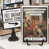 Katie Doodle | Boutique Greeting Cards & Birthday Gifts - Funny Mothers Day Cards w/Display Stand | Mothers Day Gifts : Yes