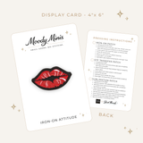 Beast Threads LLC - Red Lips Embroidered Patch- RTS