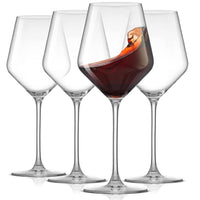 JoyJolt - Layla Crystal Stemmed Red Wine Glasses, 17 Oz : Lead-Free Crystal