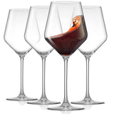 JoyJolt - Layla Crystal Stemmed Red Wine Glasses, 17 Oz : Lead-Free Crystal
