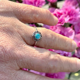 Moonrise Jewelry - R-97 Turquoise Lotus Ring: 7