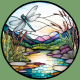 Fernville Creations - Dragonfly Ceramic Coaster: Tabletop Decor Piece: 4 Inch Glossy