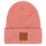 Fashion City - Unisex Heather Knit Classic Beanie Hat: BLK / ONE SIZE