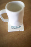 Lace, Grace & Peonies Marble Coasters - Whale Nautical Marble Coaster