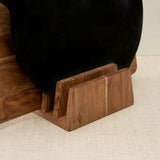 India Handicrafts Inc - 3-Section Acacia Cutting Board Stand