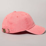 Fashion City - Pigment Dyed Cotton Baseball Dad Cap: BURGUNDY / ONE SIZE