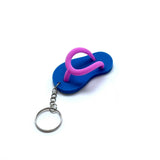 iconic mi - Silicone Flip Flop Keychain Accessory Assorted Colors
