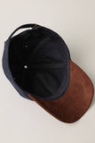 Fashion City - Wool Blend Casual Baseball Cap w Suede Visor Hat: BLACK/BROWN / One Size