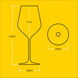 JoyJolt - Layla Crystal Stemmed Red Wine Glasses, 17 Oz : Lead-Free Crystal
