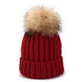 ACCITY - OUTDOOR WARM WOOL BALL KNITTED HAT_CWAH1577: Blue / (OS) 1