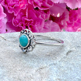 Moonrise Jewelry - R-97 Turquoise Lotus Ring: 7