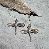 Jackie Gallagher Designs - Handmade Coastal Jewelry - Dragonfly Sterling Silver Earrings