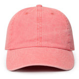 Fashion City - Pigment Dyed Cotton Baseball Dad Cap: BURGUNDY / ONE SIZE