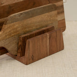 India Handicrafts Inc - 3-Section Acacia Cutting Board Stand