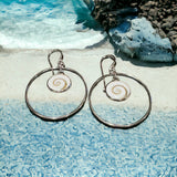 Jackie Gallagher Designs - Handmade Coastal Jewelry - Shiva Shell Drop in Sterling silver ring