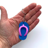 iconic mi - Silicone Flip Flop Keychain Accessory Assorted Colors