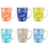 Certified International - Seaside Mugs 6 asst