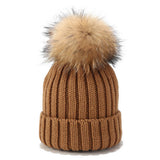 ACCITY - OUTDOOR WARM WOOL BALL KNITTED HAT_CWAH1577: Black / (OS) 1