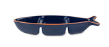 Euro Ceramica Home | ClayBarn - Costa Azul 12" Fish Shaped Divided Serving Dish