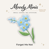 Beast Threads LLC - Forget Me Not Embroidered Patch- RTS