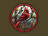 Fernville Creations - Cardinal Coaster, Bird Lover Gift, Nature Home Decor: 4 Inch Glossy