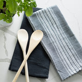Elsie & Zoey - 3 Piece Black Stripe Kitchen Tea Towel Set