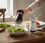 Kadra Kitchenware - Mitbak - Elegant, Salt & Pepper Shakers, Black & White, 2 Pc