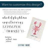 Cottage Shore - Sea Glass Bottle - Customizable Cotton Tea Towel: 19" x 28" (with loop)