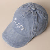 Fashion City - Salty Lettering Embroidery Baseball Cap: BURNT ORANGE / One Size