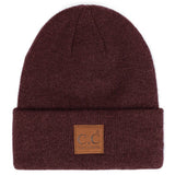 Fashion City - Unisex Heather Knit Classic Beanie Hat: BLK / ONE SIZE