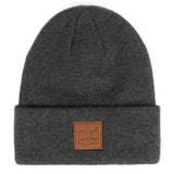 Fashion City - Unisex Heather Knit Classic Beanie Hat: BLK / ONE SIZE