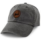 Chowdaheadz - Cape Cod Circle Leather Patch Washed Dad Hat: Cardinal / Dad Hat