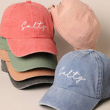Fashion City - Salty Lettering Embroidery Baseball Cap: BURNT ORANGE / One Size