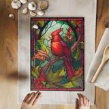 Fernville Creations - Cardinal Tempered Glass Cutting Board, Charcuterie Board: 8 x 11 Inch