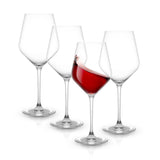 JoyJolt - Layla Crystal Stemmed Red Wine Glasses, 17 Oz : Lead-Free Crystal