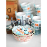 Now Designs by Danica - Orange and Blue Swirls Stamped Bowl 6 inch