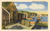 Found Image Press - Postcard MA-435 Fishing Shacks, Cape Cod, Mass.