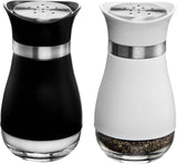 Kadra Kitchenware - Mitbak - Elegant, Salt & Pepper Shakers, Black & White, 2 Pc