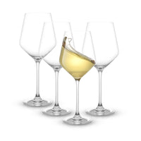 JoyJolt - Layla White Wine Glasses, 13.5 Oz Lead-Free Crystal
