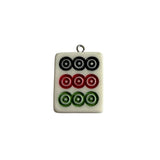 Jackie Gallagher Designs - Handmade Coastal Jewelry - Mahjong Tile Necklace, Stainless Steel: 1 Dot