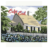 Fridgedoor - 2.5'' x 3.5'' Paint By Number Style Cape Cod Cottage Magnet
