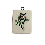Jackie Gallagher Designs - Handmade Coastal Jewelry - Mahjong Tile Necklace, Stainless Steel: 1 Dot