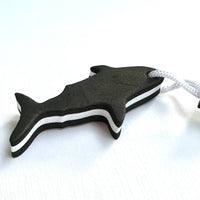 iconic mi - Aqua Shark Floating EVA Foam Boating Keychain Black