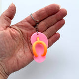 iconic mi - Silicone Flip Flop Keychain Accessory Light Pink