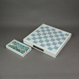 Zeckos - Coastal Themed Seashell Checkers Set With Game Board 13"