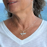 Women's Peace Collection - Graceful Dragonfly Necklace - Sterling Silver, Indonesia