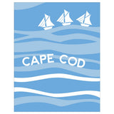 Fridgedoor - 2.5'' x 3.5'' Cape Cod Sailboats on Blue Waves Magnet