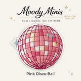 Beast Threads LLC - Pink Disco Ball Embroidered Patch- RTS