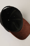Fashion City - Wool Blend Casual Baseball Cap w Suede Visor Hat: NAVY/BROWN / One Size